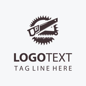 Timber Tailors Carpenter Saw Logo vector