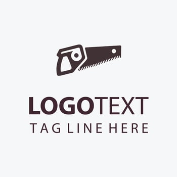 Pro Sharp Carpenter Saw Logo vector