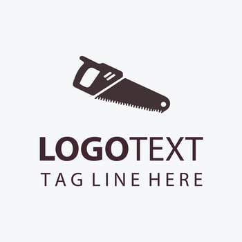 True Craft Blade Carpenter Saw Logo vector