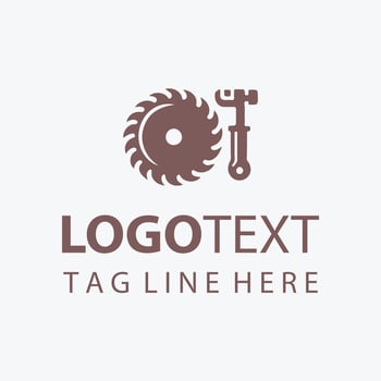 Quick Edge Carpenter Saw Logo vector
