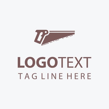 Fast Line Carpenter Saw Logo vector