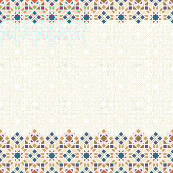 Islamic Pastel Ornament Design with Stroke Pattern vector