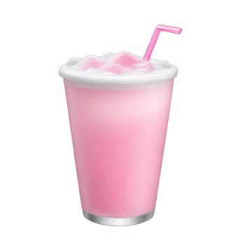 A pink drink with a straw and a straw png