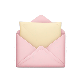 An open pink envelope with a yellow envelope inside png