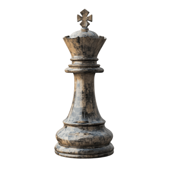 King chess piece isolated on transparent background. png