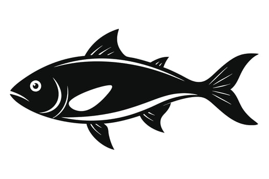 fish silhouette art icon isolated vector