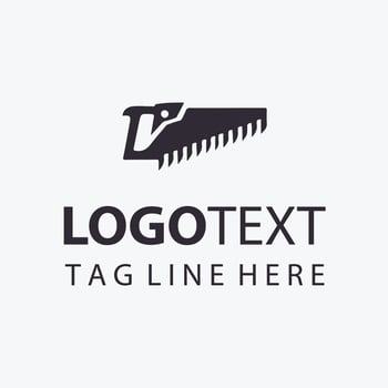 Gear and Saw Logo vector