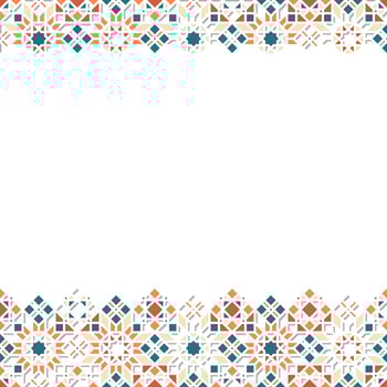 Islamic Horizontal Ornament Design with Silhouette Texture vector