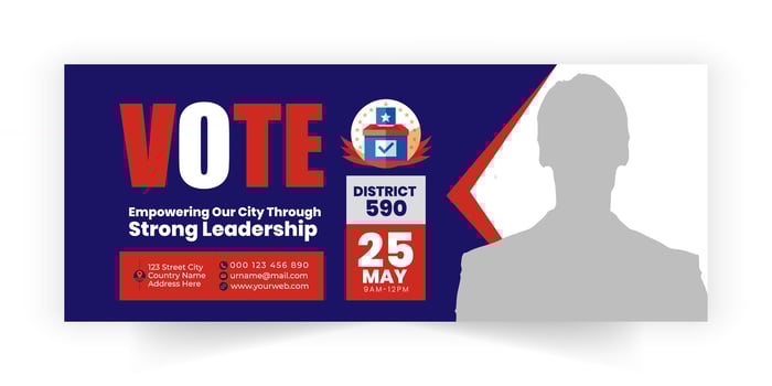 Political Election Social Media Post and Web Banner Design Template vector