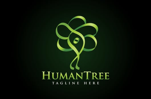Abstract Human Tree Healthy Flower Human Logo Design vector