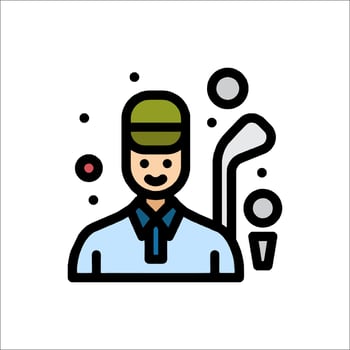 Golf icon illustration vector