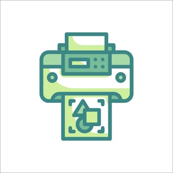 Printer icon illustration vector