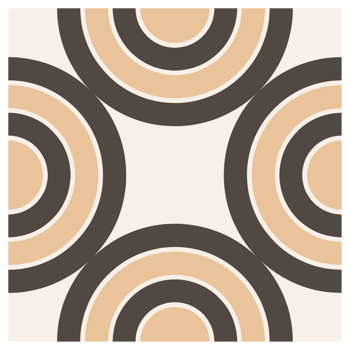 Seamless Big Circles Retro Brown And Cream Repeating Surface Pattern png