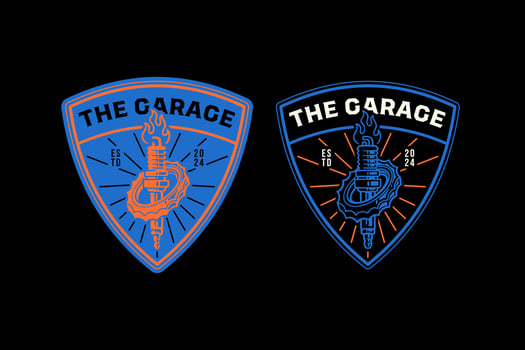 sparking plug with fire, gear engine retro badge logo design for garage, spare part, extreme sport. sparking plug with flame, cogwheel emblem logo collection for racer, motorcycle, rider, mechanic vector