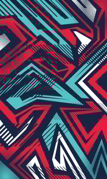 Abstract geometric modern wallpaper for sublimation jersey vector