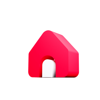 Modern 3D Render Home Icon for Websites and Applications png