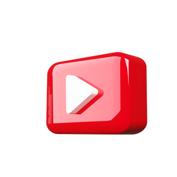 3d icon of Youtube logo png