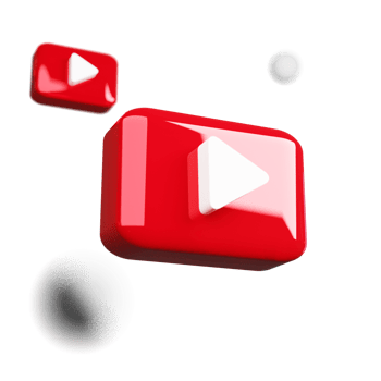 Modern 3D YouTube Logo for media Sharing and Streaming Services png