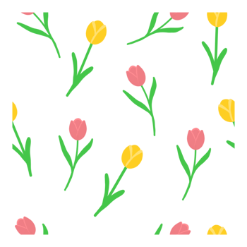 Tullip flower seamless pattern png