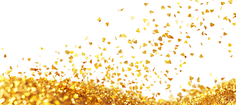 Yellow glitter sparkle party celebration explosion transparent background isolated graphic resource cutout png