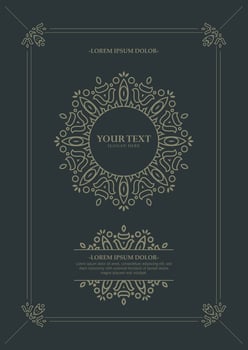 Art ornament greeting card template vector