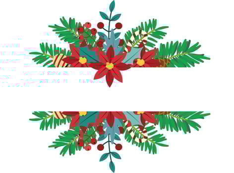 Pine and berry wreath for Christmas decorations vector