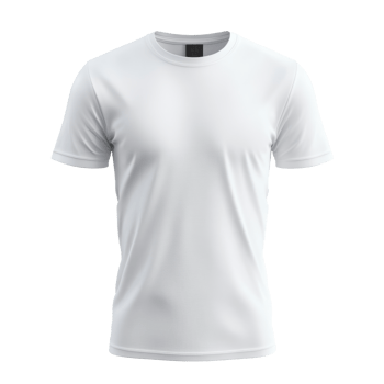 Front view of white plain t-shirt mockup png