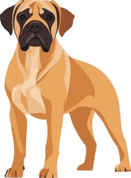 sweet cute simple Mastiff clipart vector
