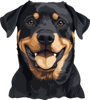 cute simple Rottweiler clipart vector