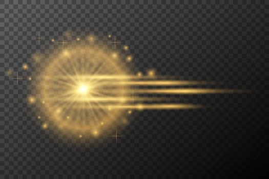 golden light burst on background vector