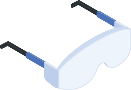 Isometric Safety Glasses vector