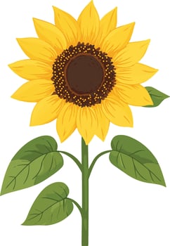 adorable cute simple sunflower clipart vector