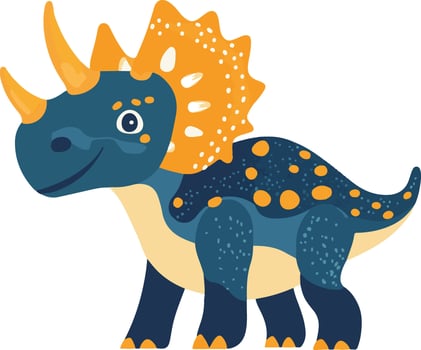 cute simple Triceratops clipart vector