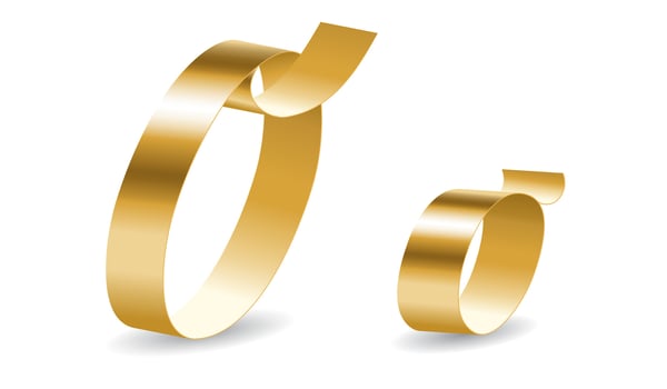 Old Styled Golden Decorative O Letter of English Alphabet. vector