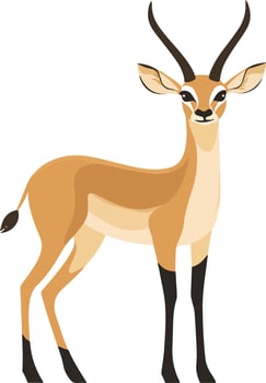 cute simple antelope clipart vector