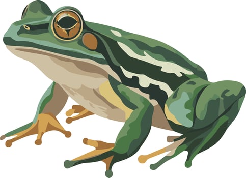 adorable cute simple bullfrog clipart vector