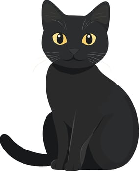 cute simple cat clipart vector