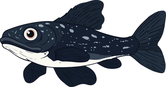 lovely cute simple coelacanth clipart vector
