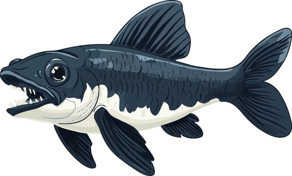 adorable cute simple coelacanth clipart vector