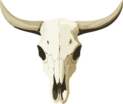 adorable cute simple cow skull clipart vector