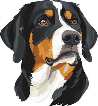 cute simple Entlebucher Mountain Dog clipart vector