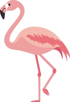 adorable cute simple flamingo clipart vector