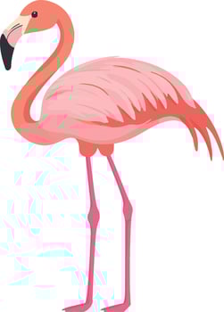 cute simple flamingo clipart vector