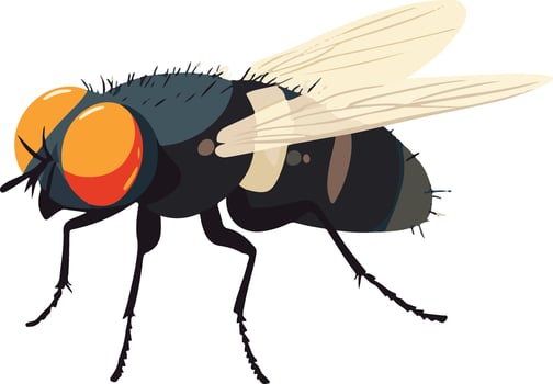 adorable cute simple house fly clipart vector