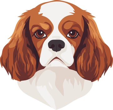 cute simple King Charles Spaniel clipart vector