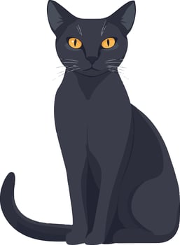 cute simple Korat clipart vector