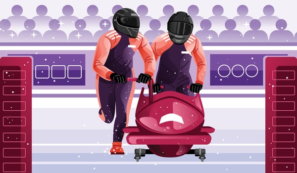Bobsleigh Sport Illustration vector