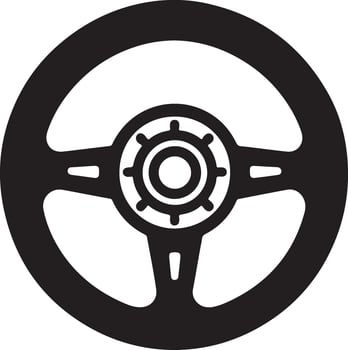 Minimalist Steering Wheel Silhouette for Modern Art vector