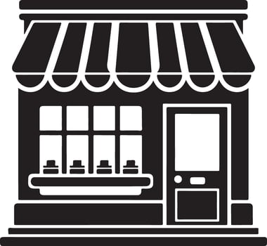 Unique Shop Silhouette Icons for Creative Use vector
