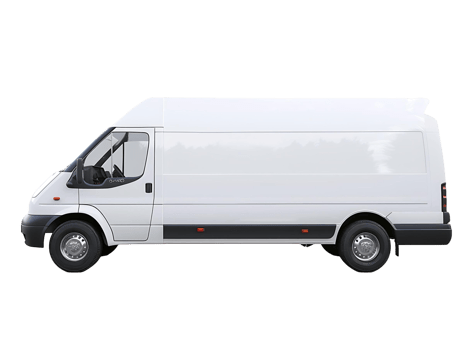 Isolated White Van for Delivery on Clear Background png